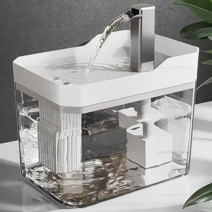 Fontaine à eau pour chat de 1,5 L, filtre automatique, distributeur d'eau USB pour animaux de compag