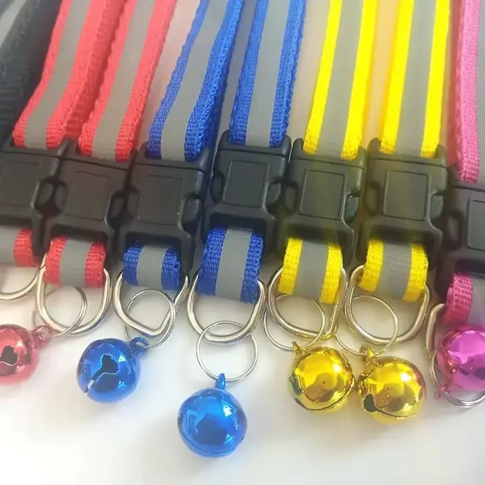 Collier de sécurité réglable pour chat, anneau de cou, cloche, nylon, produits pour animaux de compa