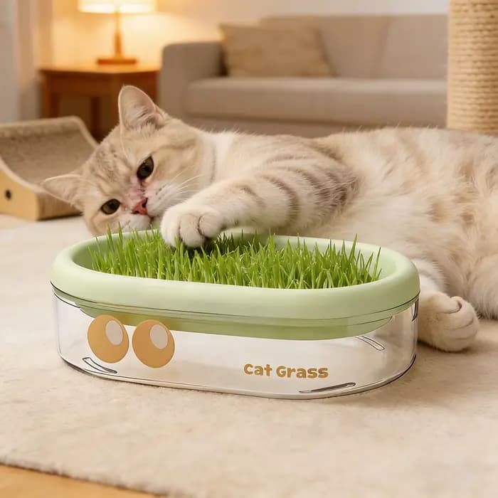 Boîte de culture hydroponique sans terre pour herbe à chat, friandises digestives pour la santé des 