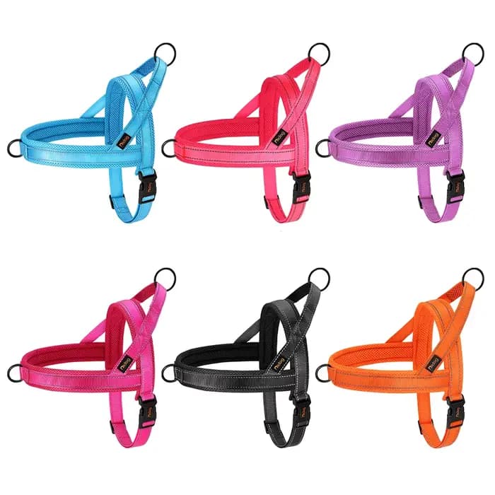 Harnais en Nylon pour chien, sans traction, gilet doux rembourré, gilets de marche pour animaux de c