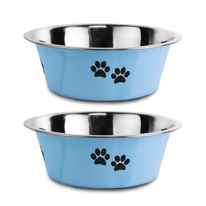 Lot de 2 gamelles pour animaux de compagnie en acier inoxydable, gamelles pour chats et chiens, arti