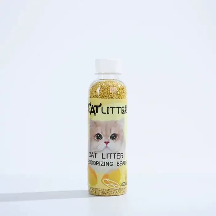 Une bouteille de perles désodorisantes pour litière de chat – Faites l'odeur de votre maison confort