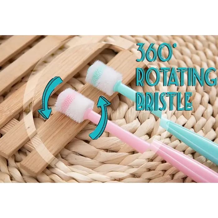 TONG-Brosse à dents en silicone souple pour petit chien et chat, étui de soins dentaires, facile à m