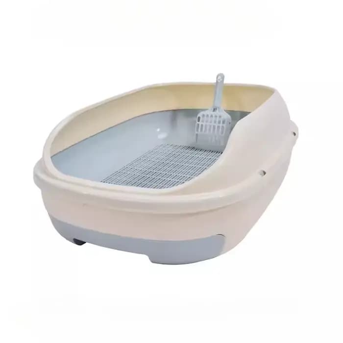 Nouveau tiroir à grille Semi-fermé, Double bac à litière pour chat, facile à nettoyer, Extra Large, 