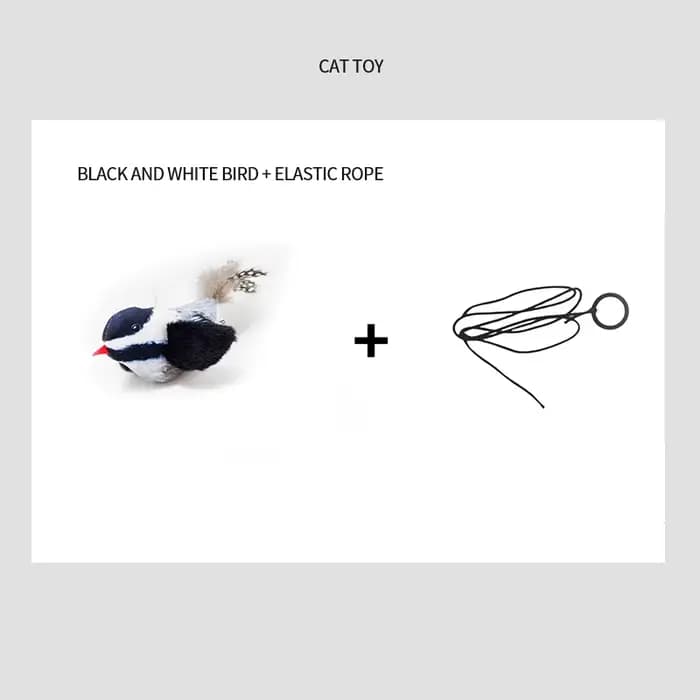 Baguette en Forme d'Oiseau pour Chat, Arbre à Chat, Tour, Jouet avec Herbe à Chat, Forme d'Oiseau Co