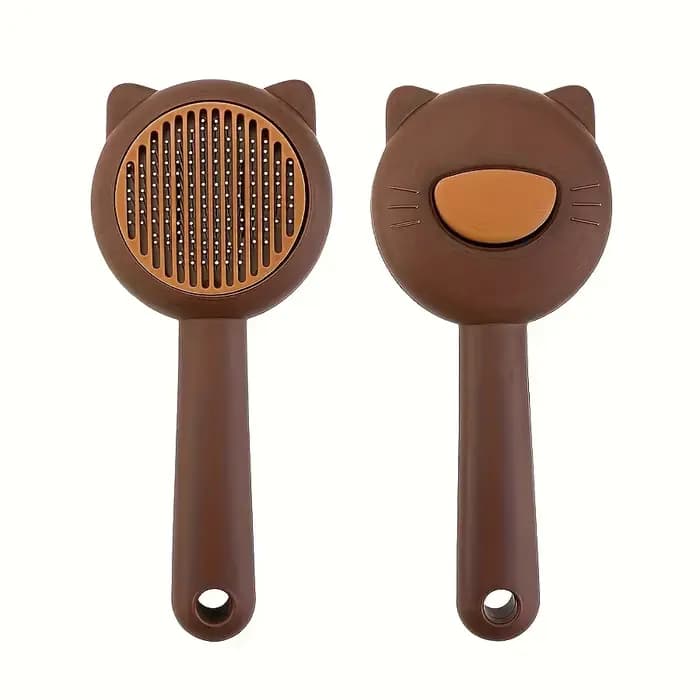 Brosse de bain et de massage pour chat – Peigne de toilettage autonettoyant pour animaux de compagni