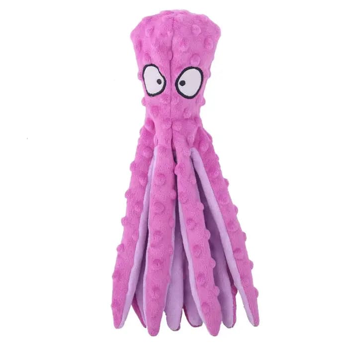 Jouet en peluche pieuvre mignon pour chien, jouet à mâcher couineur durable, jouet interactif de puz