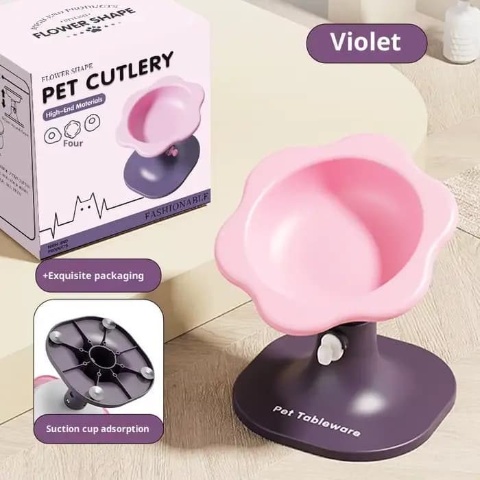 Bol créatif à pieds hauts pour animaux de compagnie, hauteur réglable, Angle Anti-déversement, mange