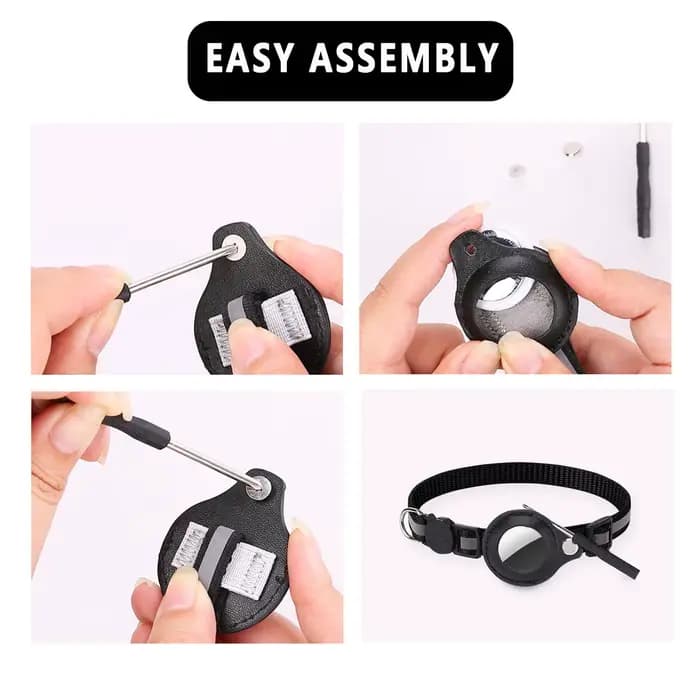 Collier de support AirTag pour chat, bandes réfléchissantes détachables, collier de chaton réglable,