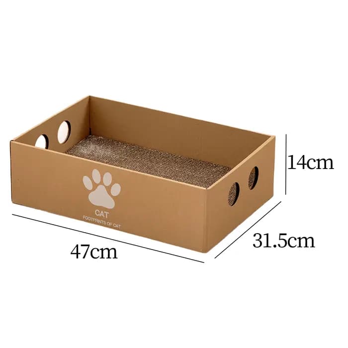 Boîte à gratter pour chat, grande maison en carton pour chat, papier ondulé, tampon à gratter, griff