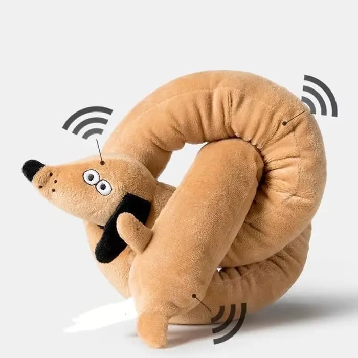 Jouet en peluche Teckel qui couine, jouet à mâcher pour chiot, jouet interactif pour animaux de comp