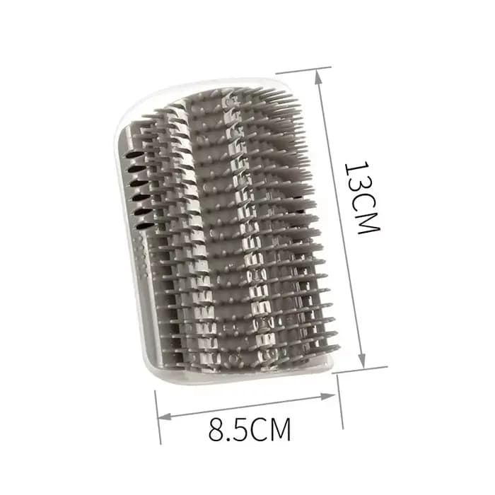 Brosse de massage et griffoir pour chat - Brosse d'angle anti-griffures avec herbe à chat, peigne dé