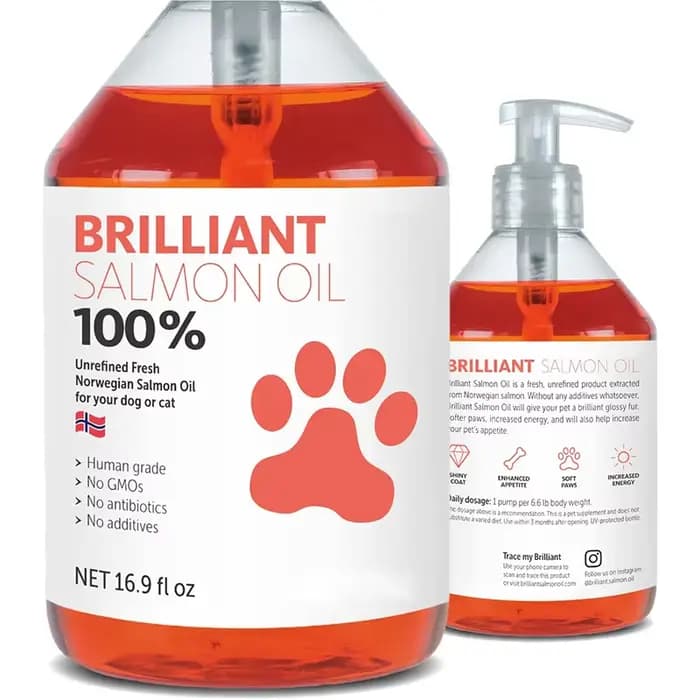 Huile de poisson saumon 200 ml pour animaux de compagnie, acides gras 21 oméga, supplément nutrition