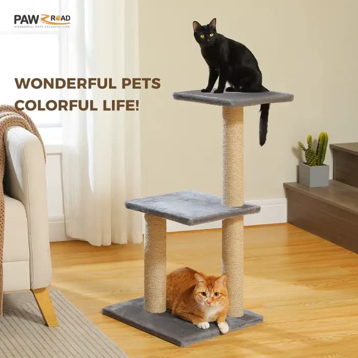 Arbre à chat Tour à chat pour chats d'intérieur Arbre d'activité pour chat 2 styles avec postes à gr