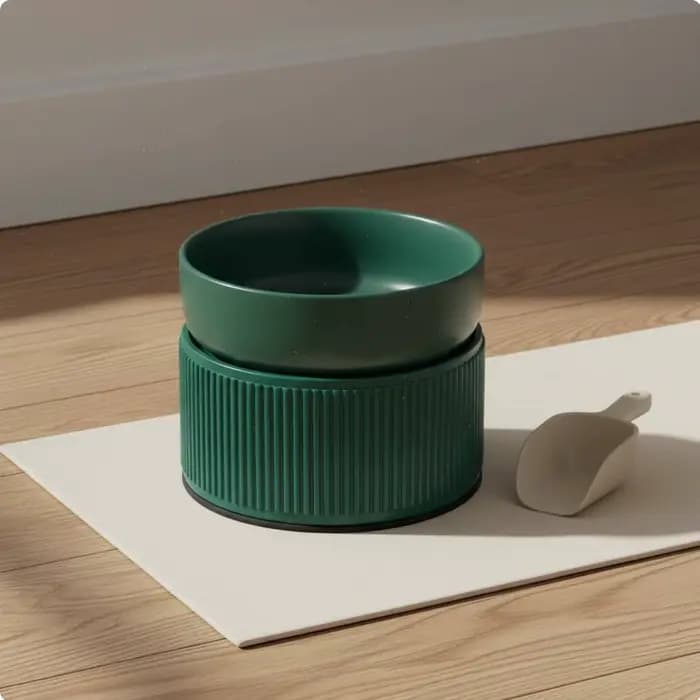 Bols en céramique pour nourriture et eau pour chat, faciles à nettoyer, double bol en céramique pour