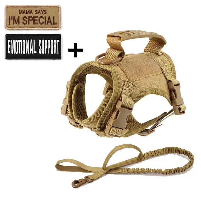 Harnais tactique pour chat, ensemble de 2 paquets pour la marche, gilet réglable pour animaux de com