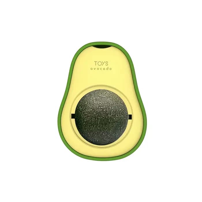 Boule d'herbe à chat d'avocat, jouet rotatif pour animaux de compagnie, boule de menthe murale, coll
