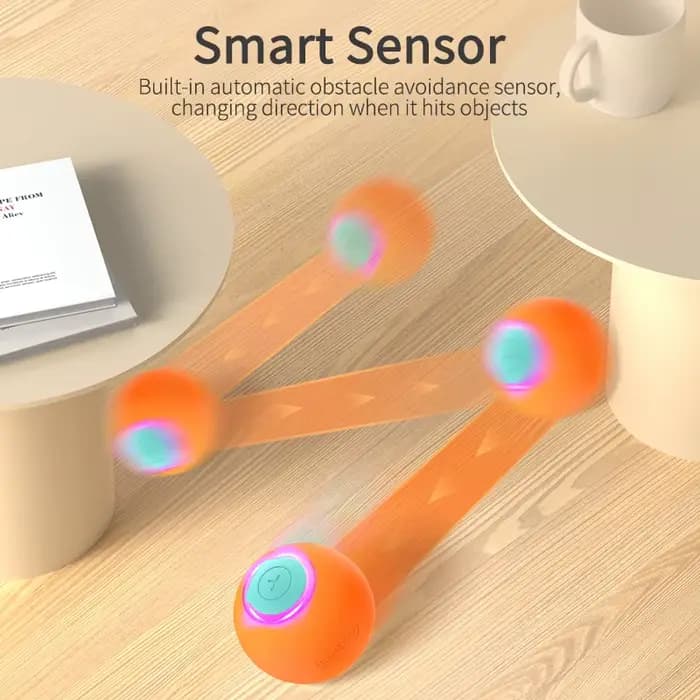 ROJECO – jouets intelligents pour animaux de compagnie, balle rebondissante pour chat, balle roulant