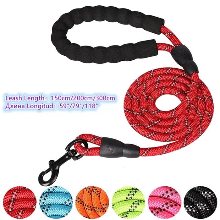 Laisse solide pour chien 150/200/300cm, laisse réfléchissante pour animaux de compagnie, pour grands