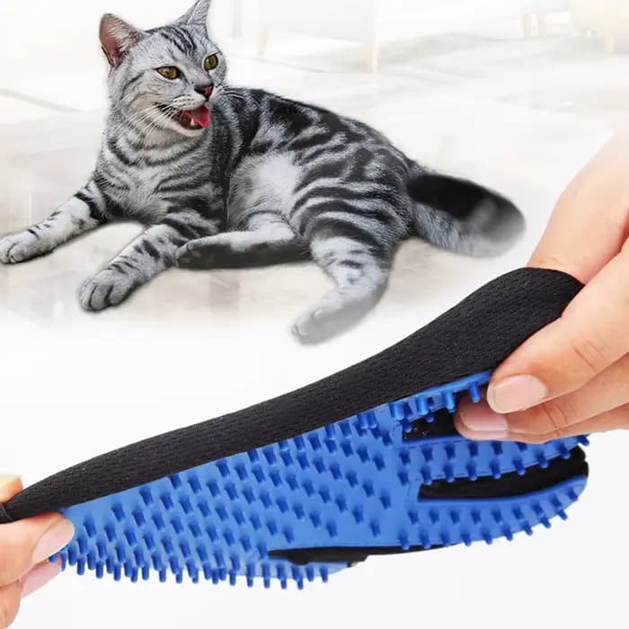 Pet Hair Remover Gants Chat Chien Massage Baignade Nettoyage Toilettage Fournitures Silicone Cheveux