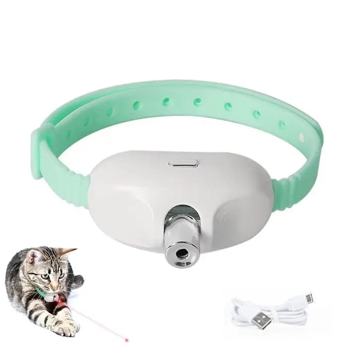 Collier laser intelligent pour chat, rechargeable, infrarouge automatique, jouets interactifs pour c