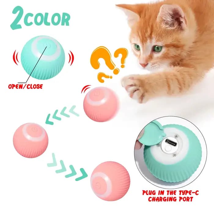 Jouets intelligents pour chats, boule roulante automatique, jouets électriques interactifs pour l'en