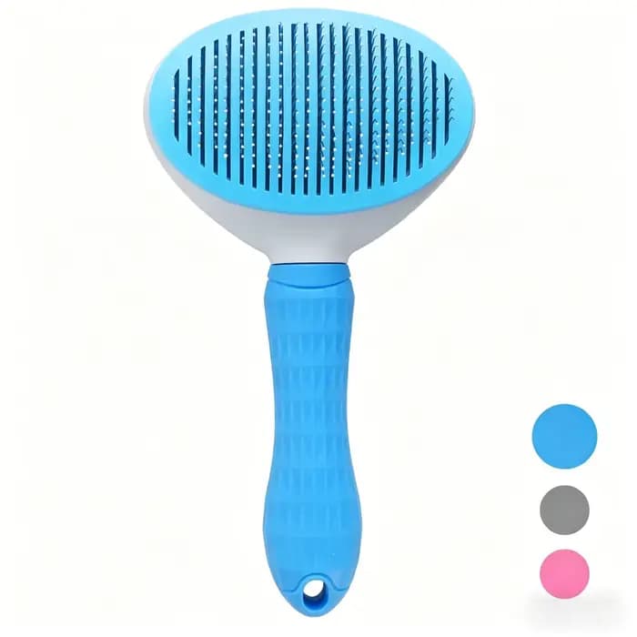 Brosse autonettoyante pour chiens et chats, poignée antidérapante, brosse de toilettage pour animaux
