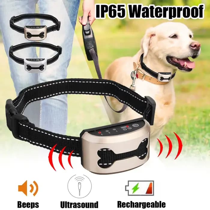 Garde Anti-aboiement pour chien de compagnie, étanche, Auto, Anti-aboiement humain, collier anti-abo