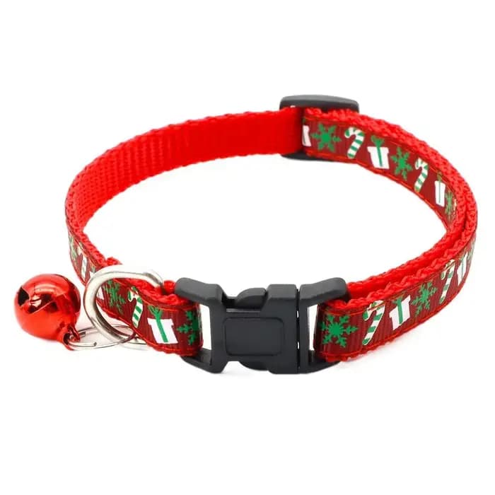 Avec cloche collier de chat de noël polypropylène motif flocon de neige/élan cerf collier de noël po