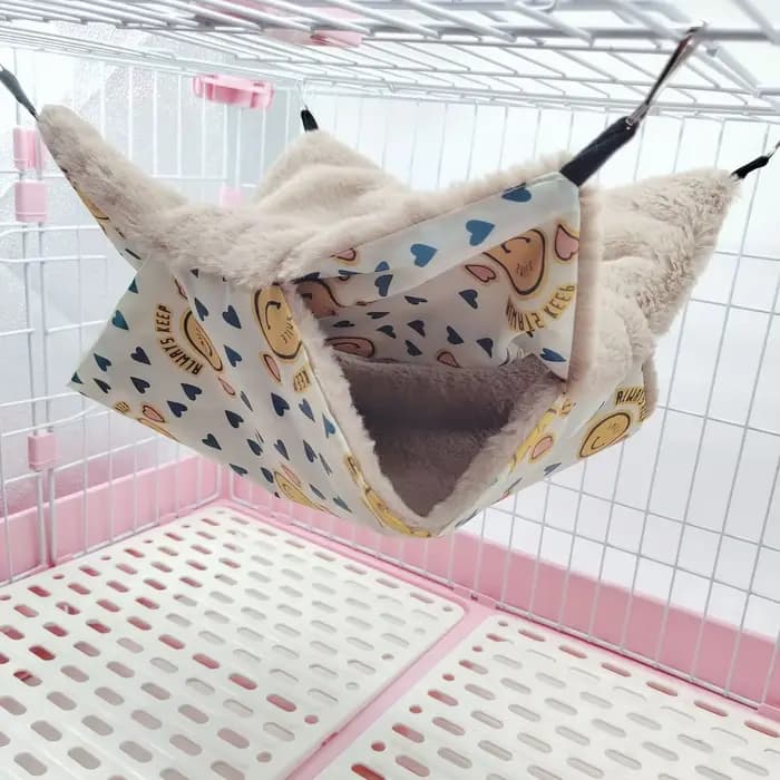 Hamac chaud d'hiver pour animaux de compagnie, Double couche épaisse en peluche pour Hamster, Chinch