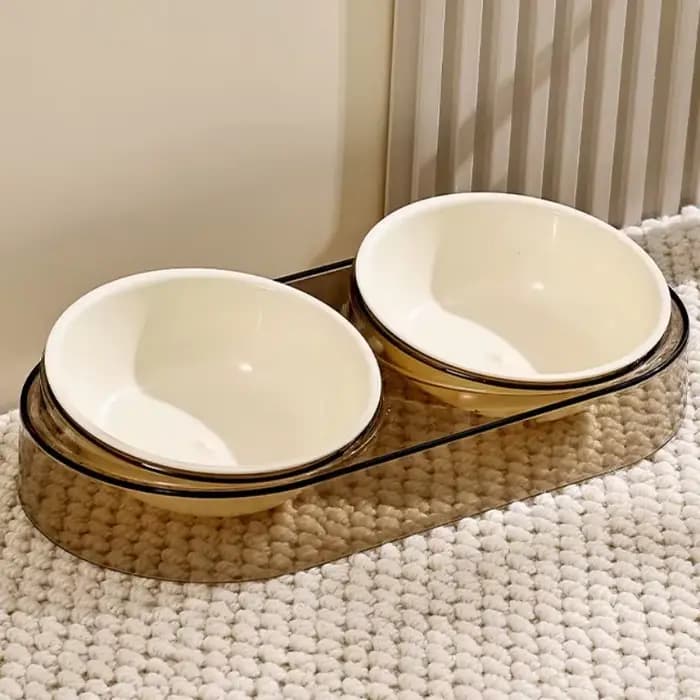 Filles réglable pour nourriture et eau pour chien et chat, double bol pour chiens, protection du cou