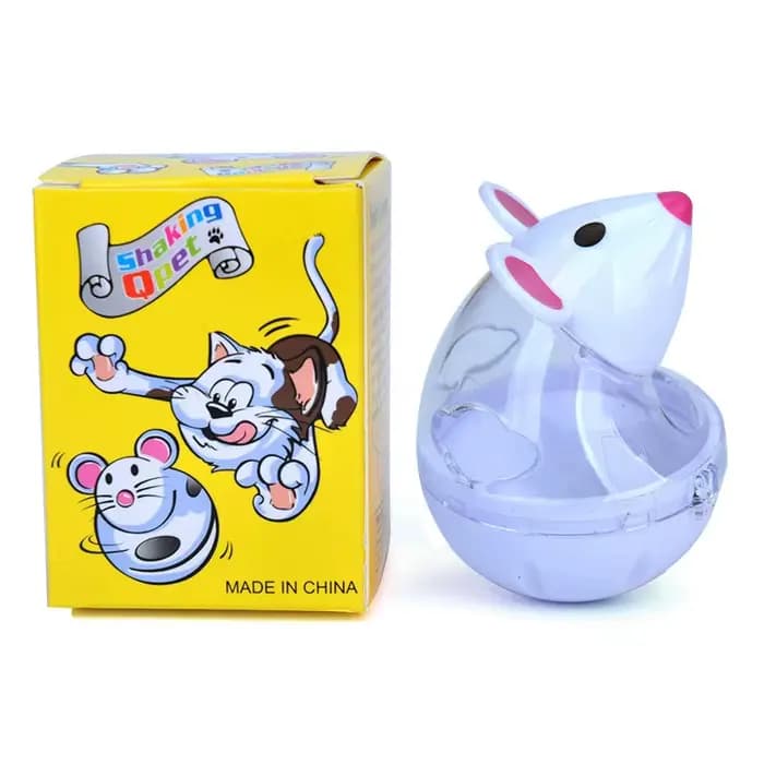 Balle anti-fuite durable pour animaux de compagnie, design souris, jouet d'entraînement à l'alimenta
