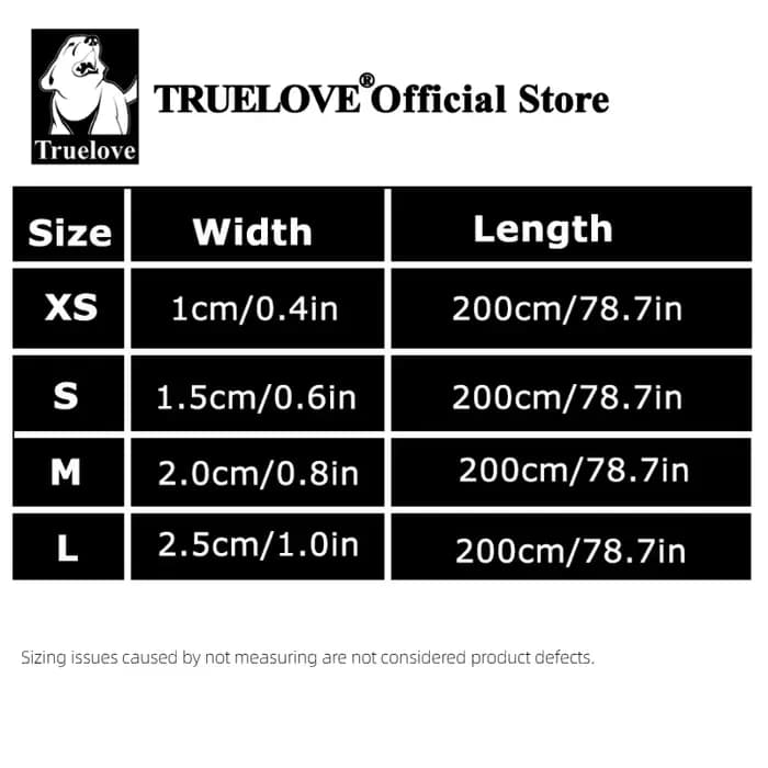Laisse pour chien Truelove 200CM Confort Sandwich Rembourrée Respirante Anti-traction Corde Réfléchi