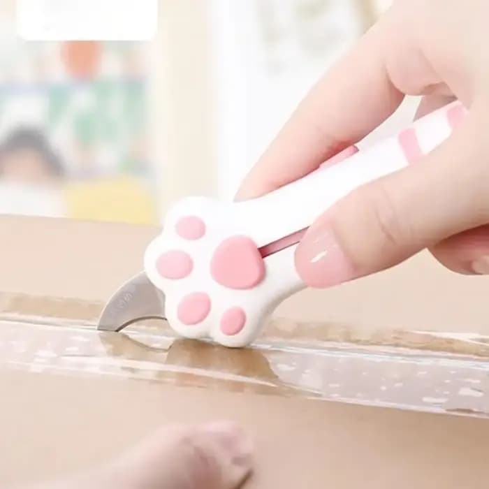 Coupe-boîte tranchante patte de chat mignon, Mini couteau utilitaire Portable griffe de chat, décora