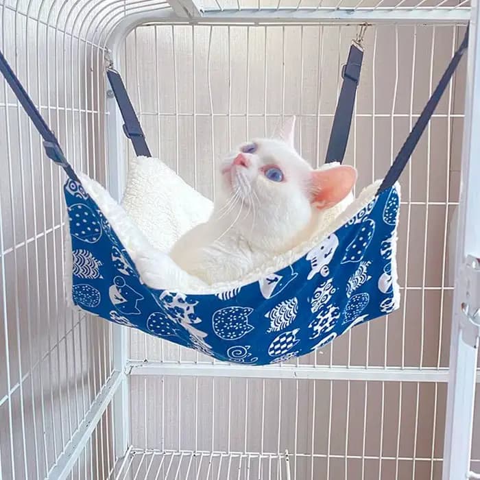 Hamac en toile pour chat, lits pour animaux de compagnie, chiens, lit suspendu Double face, balançoi