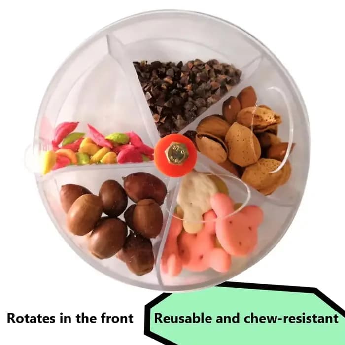 Jouets pour perroquets rotatifs pour animaux de compagnie, roues, morsure à mâcher, boîte alimentair