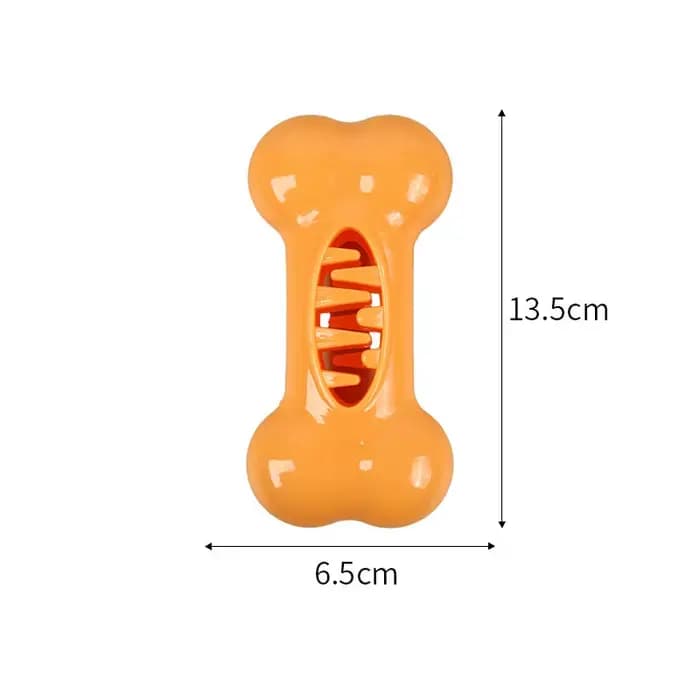 Jouet à mâcher interactif en forme d'os pour chien, distributeur de nourriture lent, pour la purific