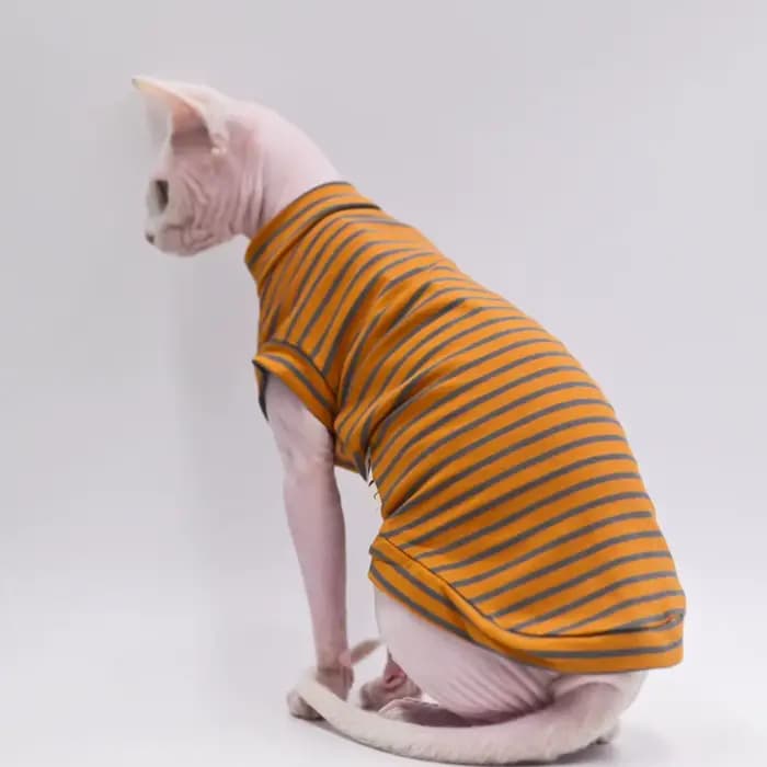 Vêtements d'été en coton respirant pour chat sans poils, glaçure fine pour Sphynx,Devon Rex ,Cornish