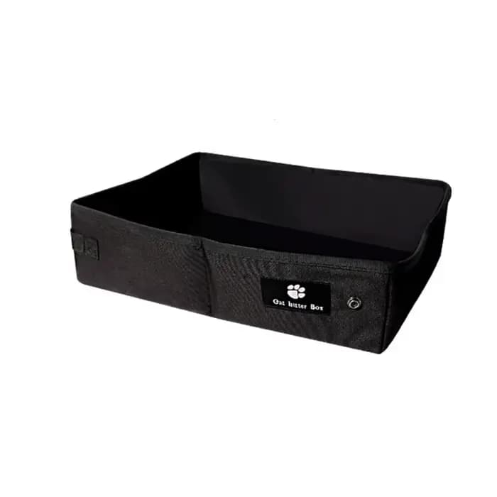 Bac à litière pour chat portable, pliable, réutilisable, imperméable, pratique, en tissu Oxford, pou