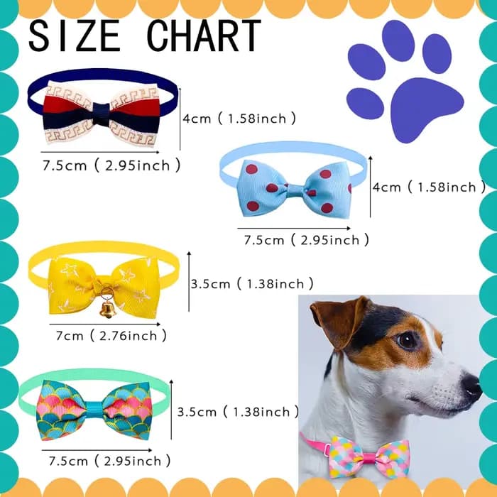 20 pièces accessoires pour chiens noeud papillon pour chien en vrac collier pour chien noeud papillo