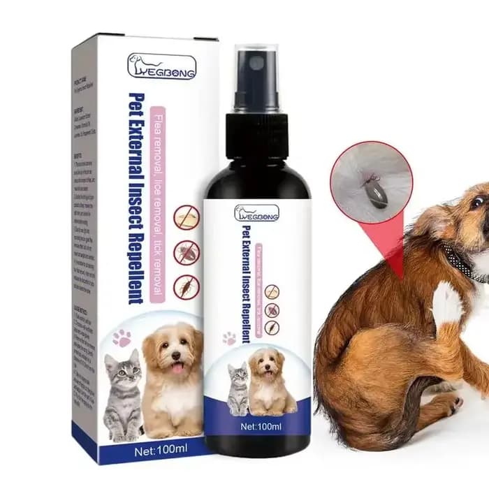 Gouttes anti-puces pour animaux de compagnie, 100ml, insectes, poux, dissolvant d'insectes, Spray, f