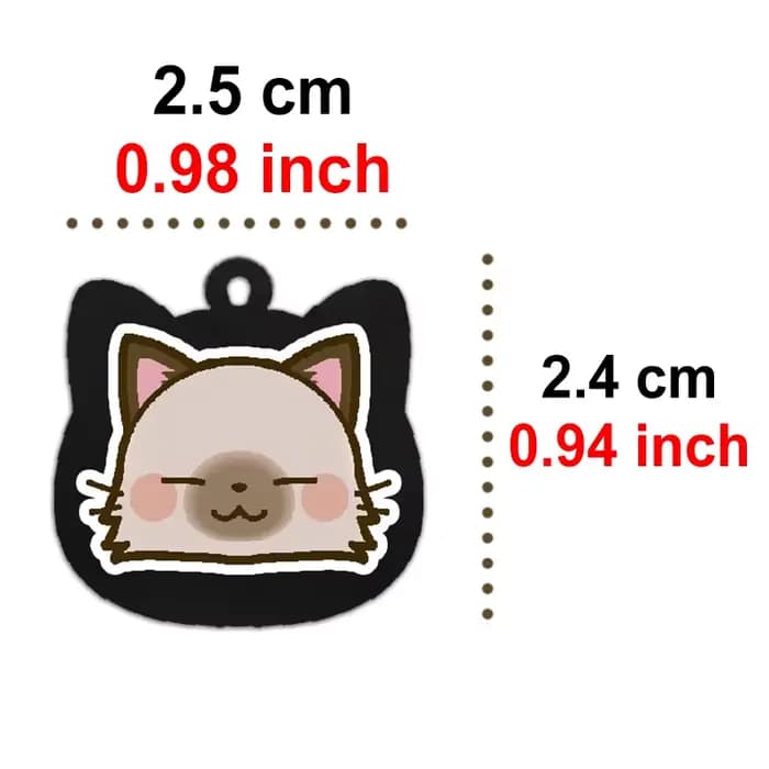 Étiquettes de chat personnalisées mignonnes en acier inoxydable, motif coloré, étiquettes de nom de 