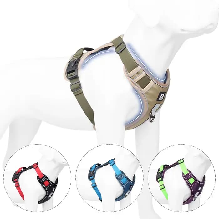 Harnais à dégagement rapide pour chien, gilet en Nylon, respirant, réglable, pour animaux de compagn