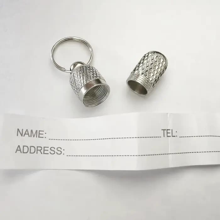 Tube de rangement pour chien et chat, étiquette d'adresse Anti-perte, nom d'animal de compagnie, éti