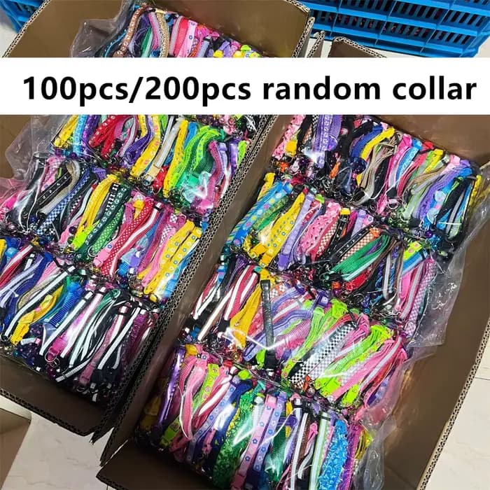 Collier pour chat avec nœud réglable, 100 à 200 pièces, pour animaux de compagnie, pour petits chien