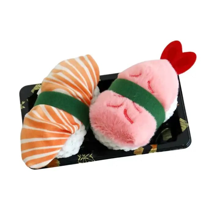 Jouets pour chats Sushi Cat, jouets à mâcher pour chats avec du catnip et un son froissé, jouets d'e