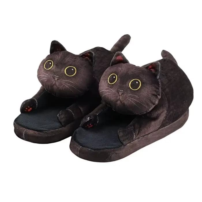 Ragdoll EVA chat étreignant pantoufles semelle épaisse doux en peluche Kitty pantoufles antidérapant