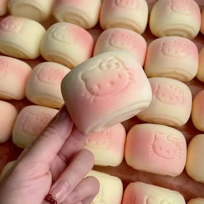 Nouveaux jouets anti-stress à presser en forme de chat, super collants et doux, jouet pain au lait c
