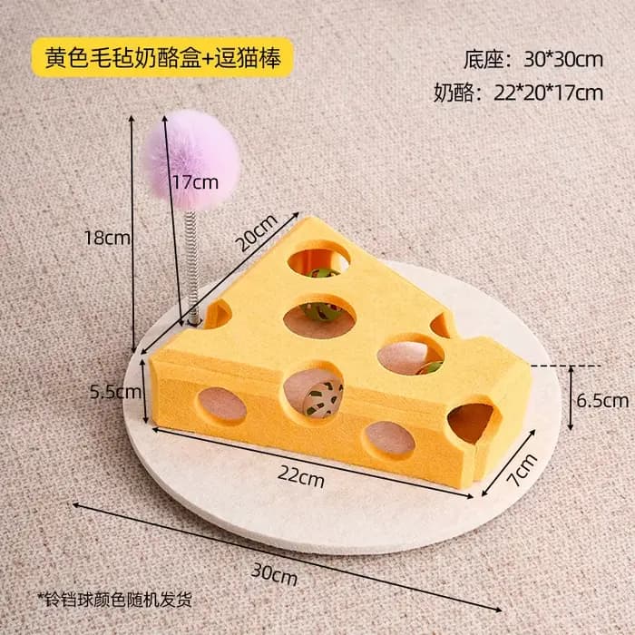 Jouet créatif et écologique en feutre pour chat, Gadget d'auto-entretien moderne avec boule de cloch