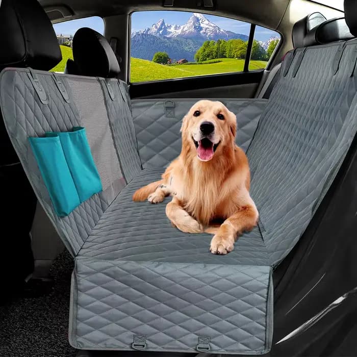 Porte-chien imperméable à l'eau arrière pour chien, housse de siège de voiture, tapis de protection 
